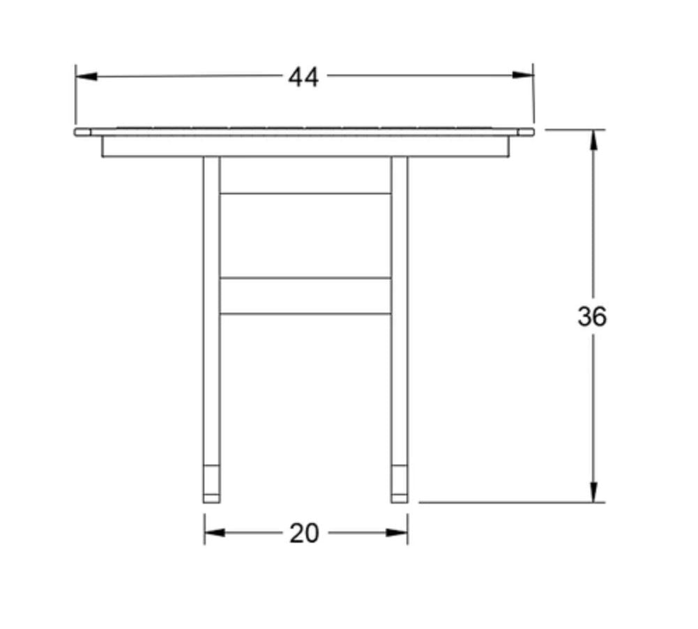 SoPoly 44" Square Counter Table