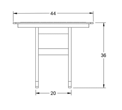 SoPoly 44" Square Counter Table