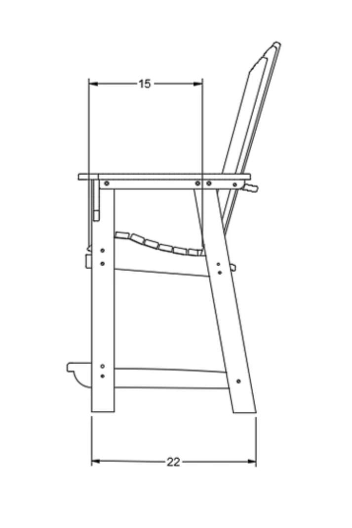 SoPoly St. Simons Fan Back Table Chair