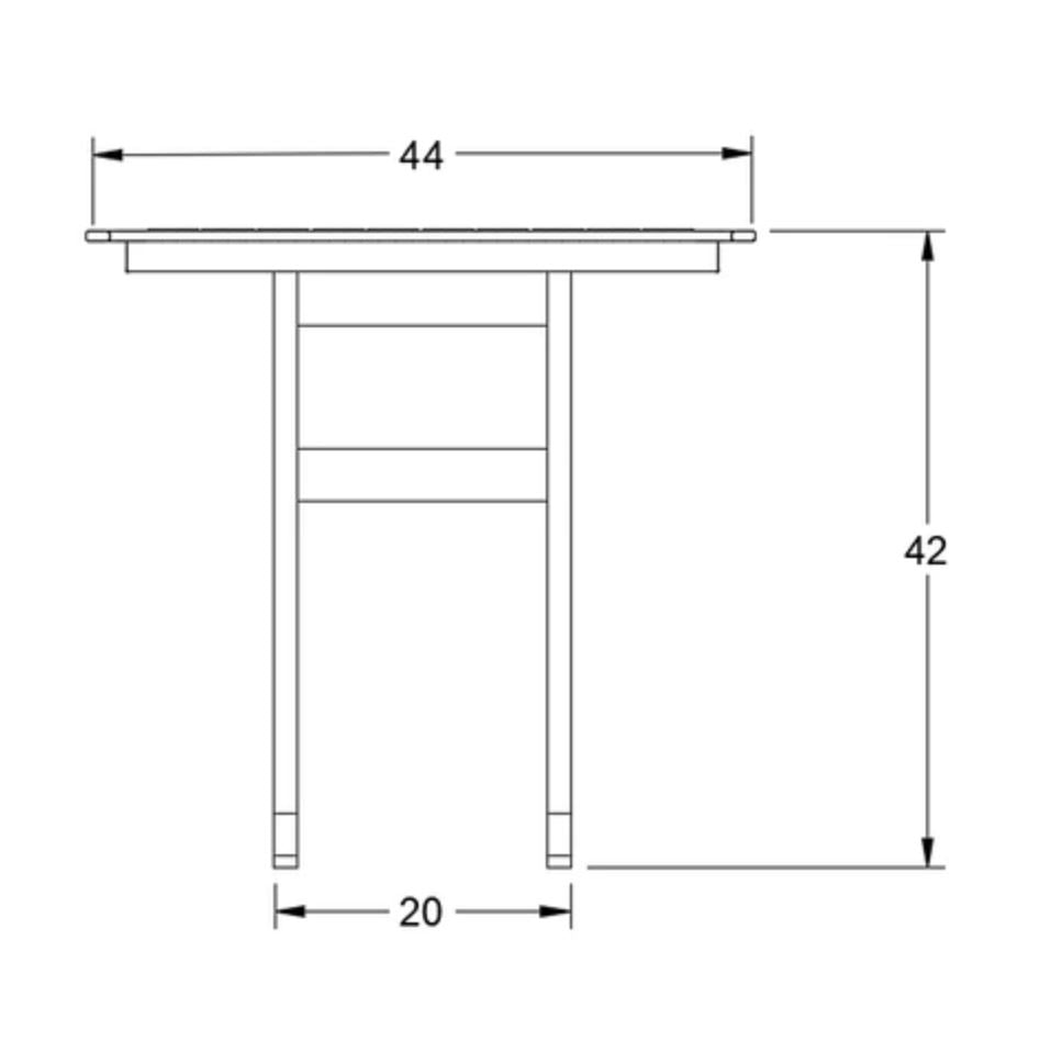 SoPoly 44" Square Bar Table