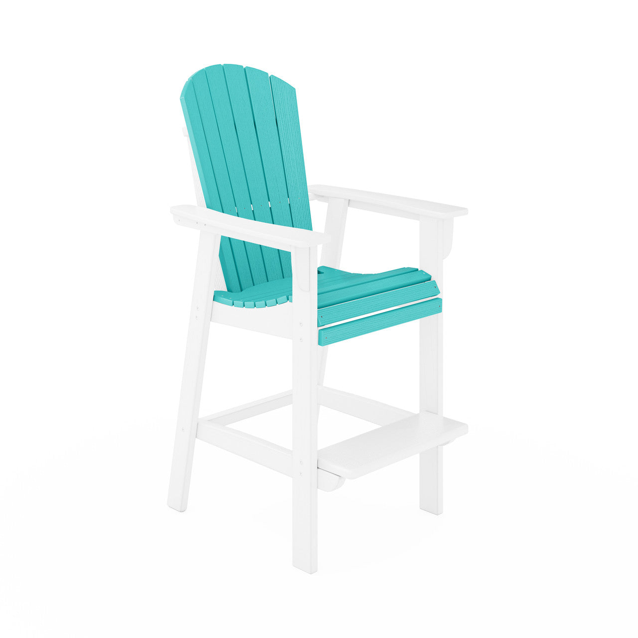 SoPoly St. Simons Fan Back Bar Chair (Premium)