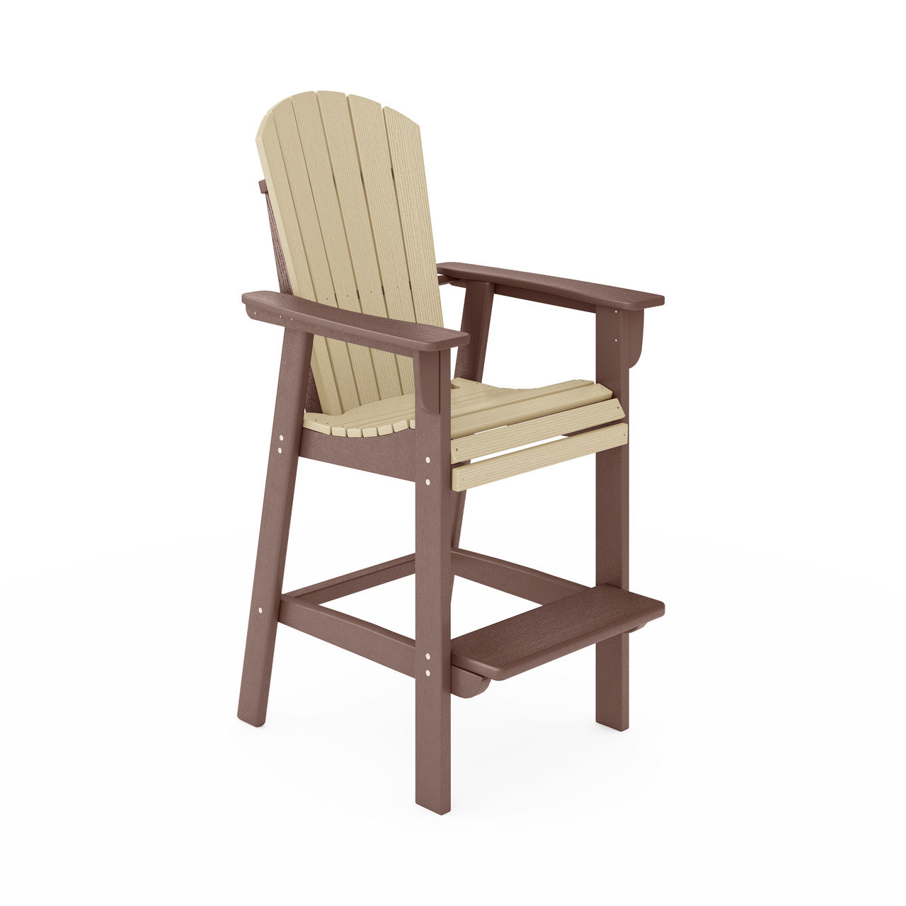 SoPoly St. Simons Fan Back Bar Chair (Premium)