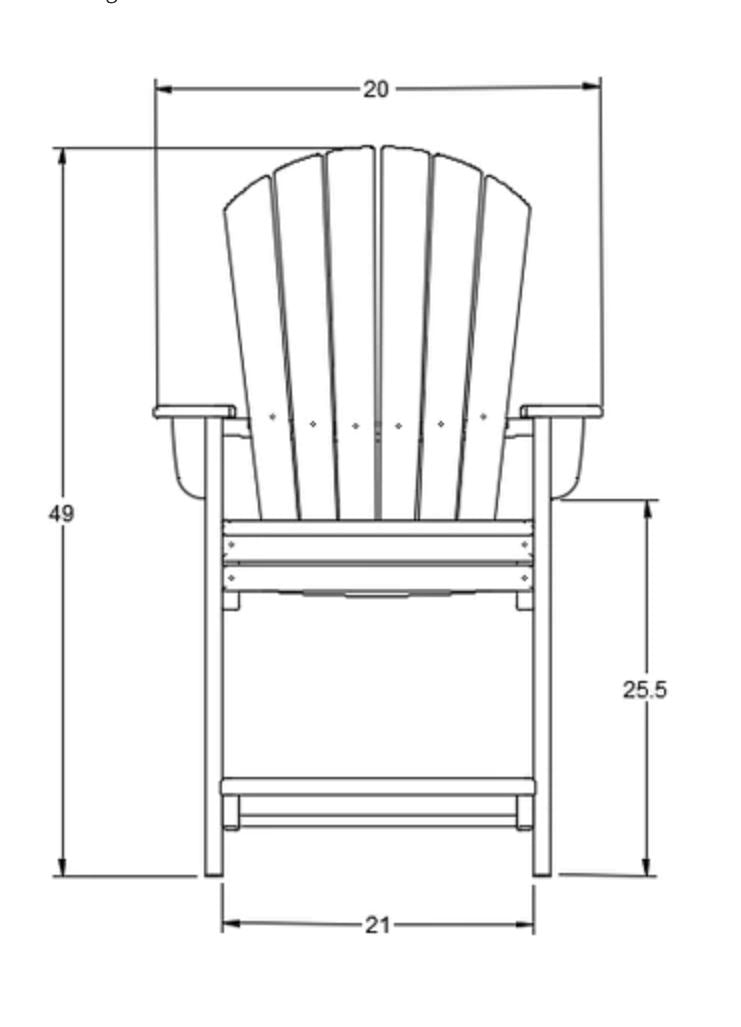 SoPoly St. Simons Fan Back Counter Chair (Premium)