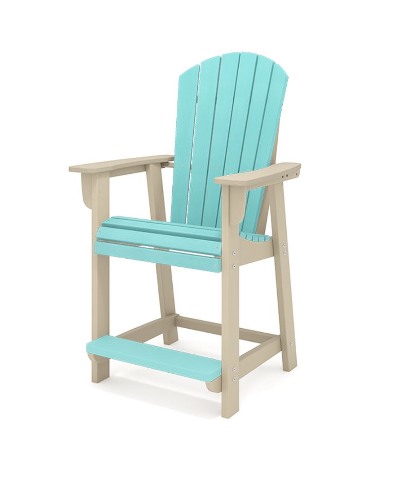 SoPoly St. Simons Fan Back Counter Chair